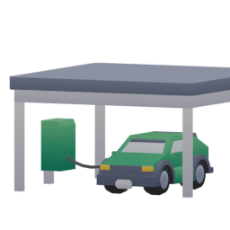 Unter dem Carport